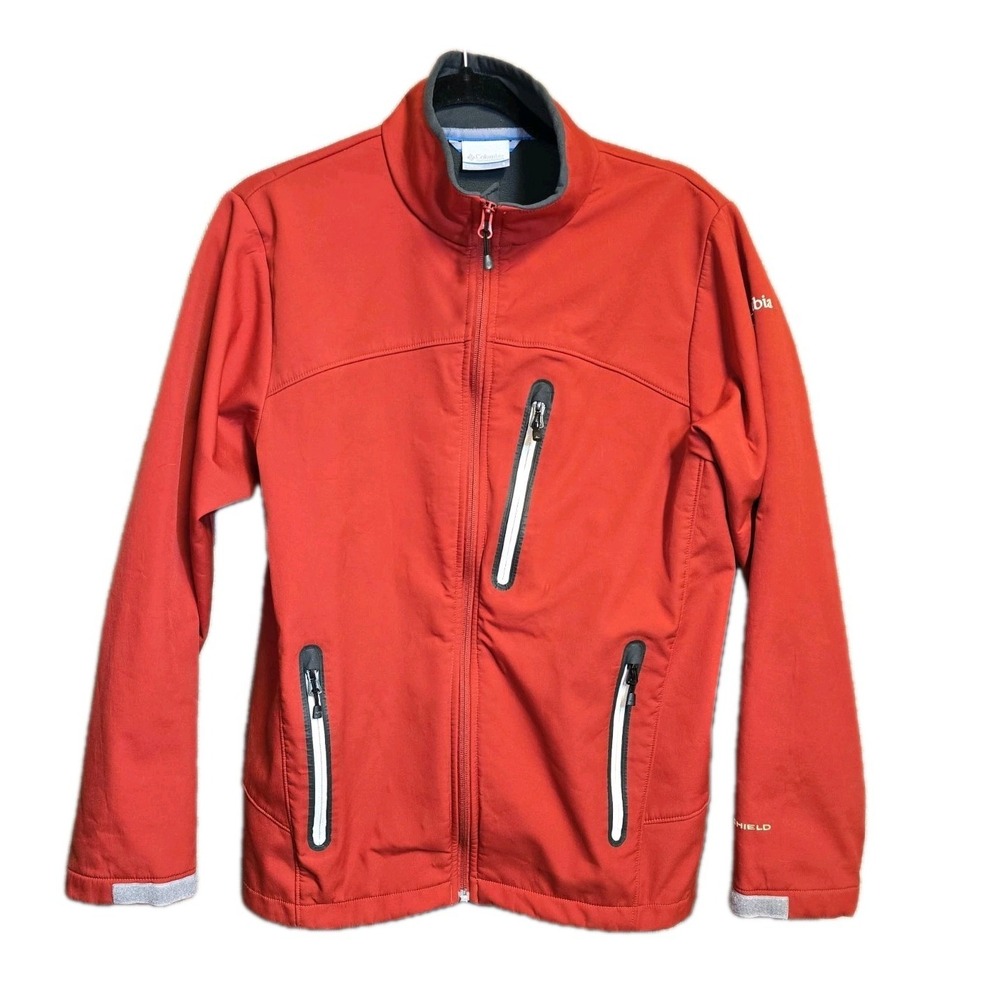 Men's S Columbia Omni‎ Shield Red Fleece Lined Jacket Red Wind